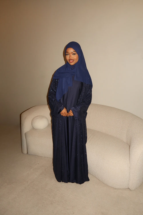 Blue Sequin Abaya