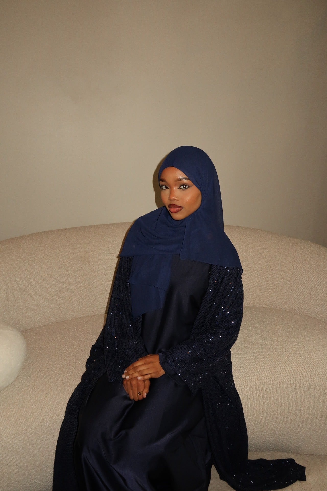 Blue Sequin Abaya