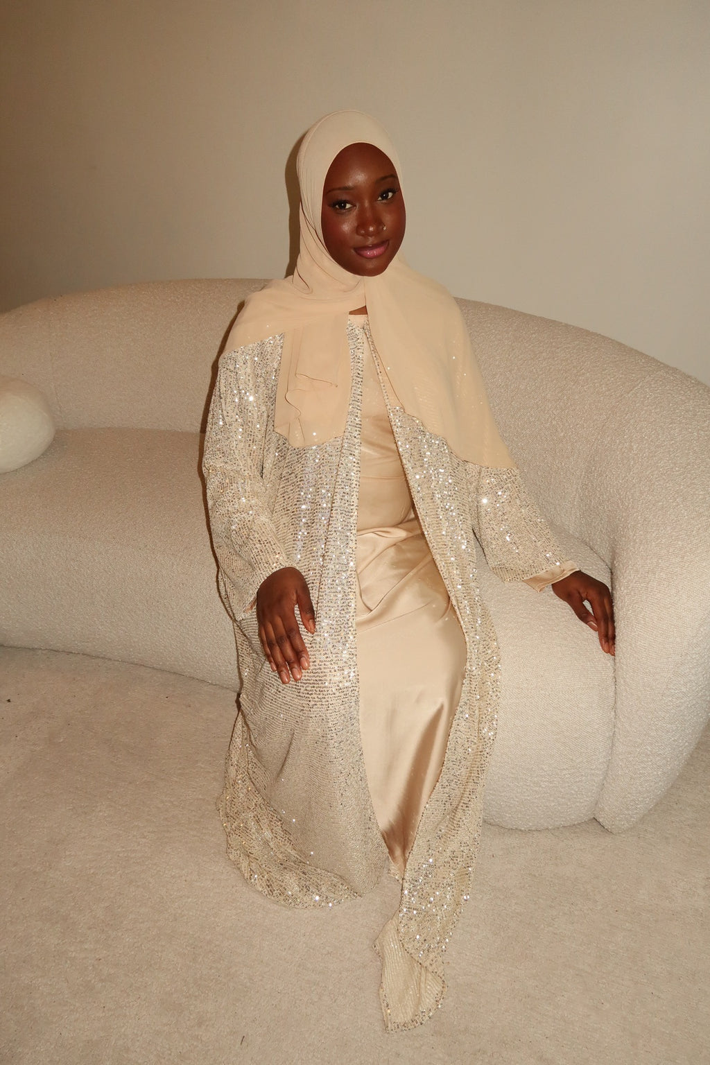 Gold Sequin Abaya