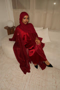 Red modal hijab