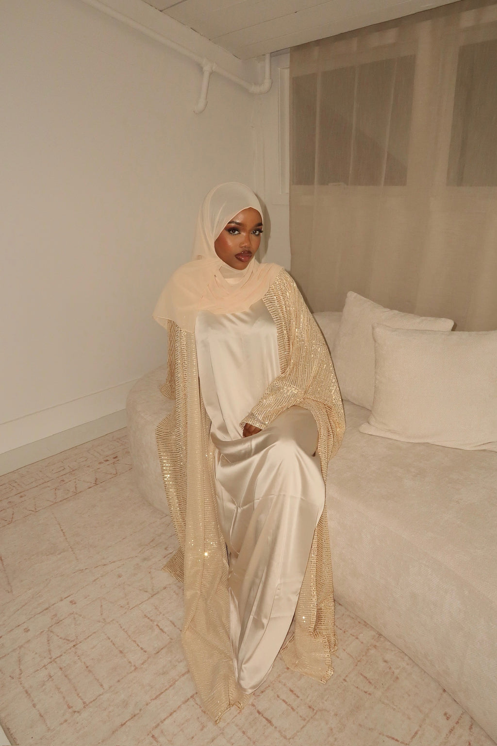 Gold Sequin Abaya