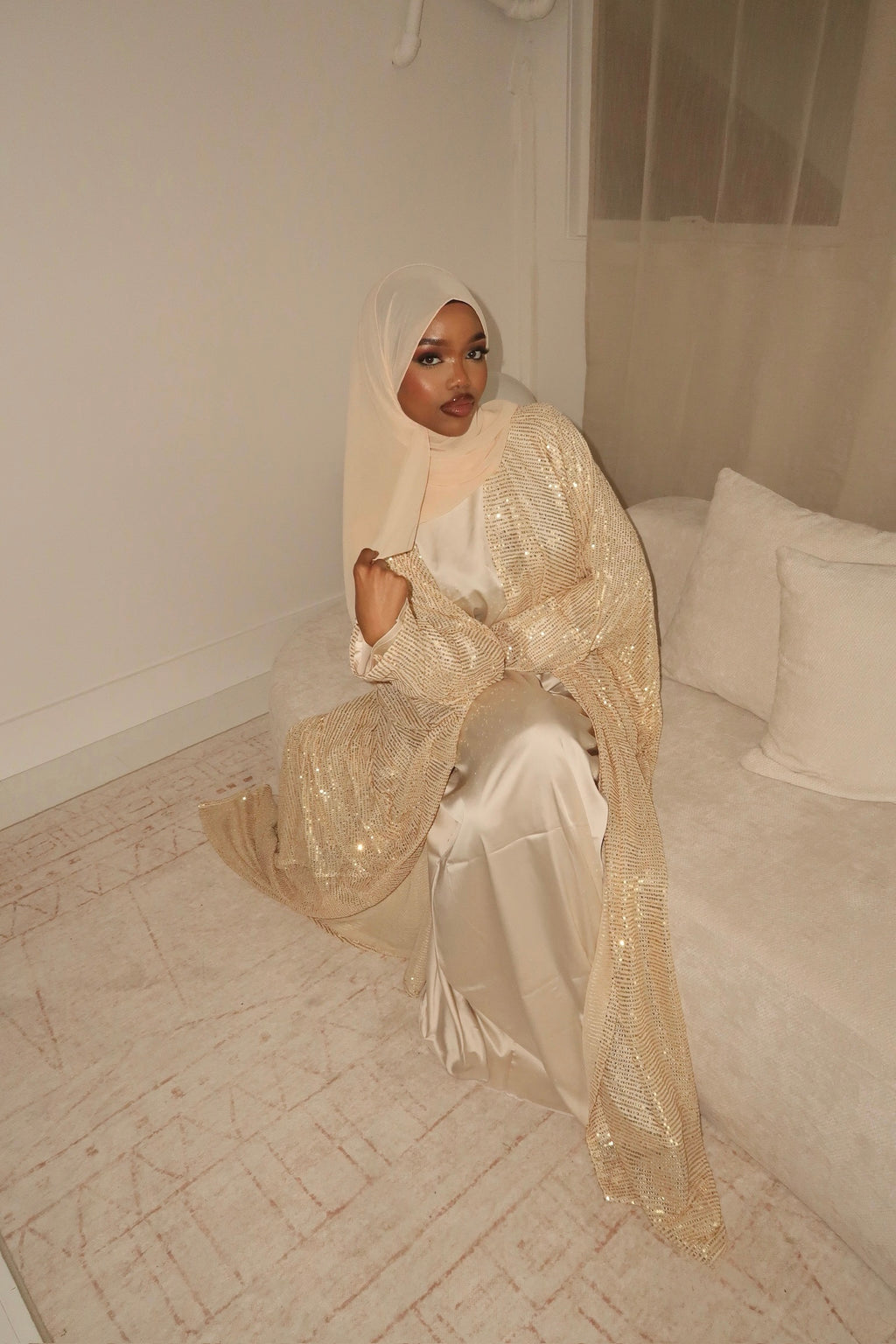 Gold Sequin Abaya