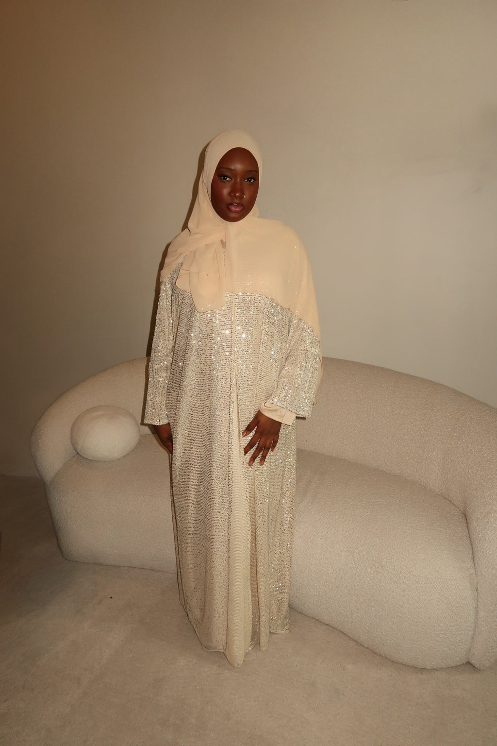 Gold Sequin Abaya