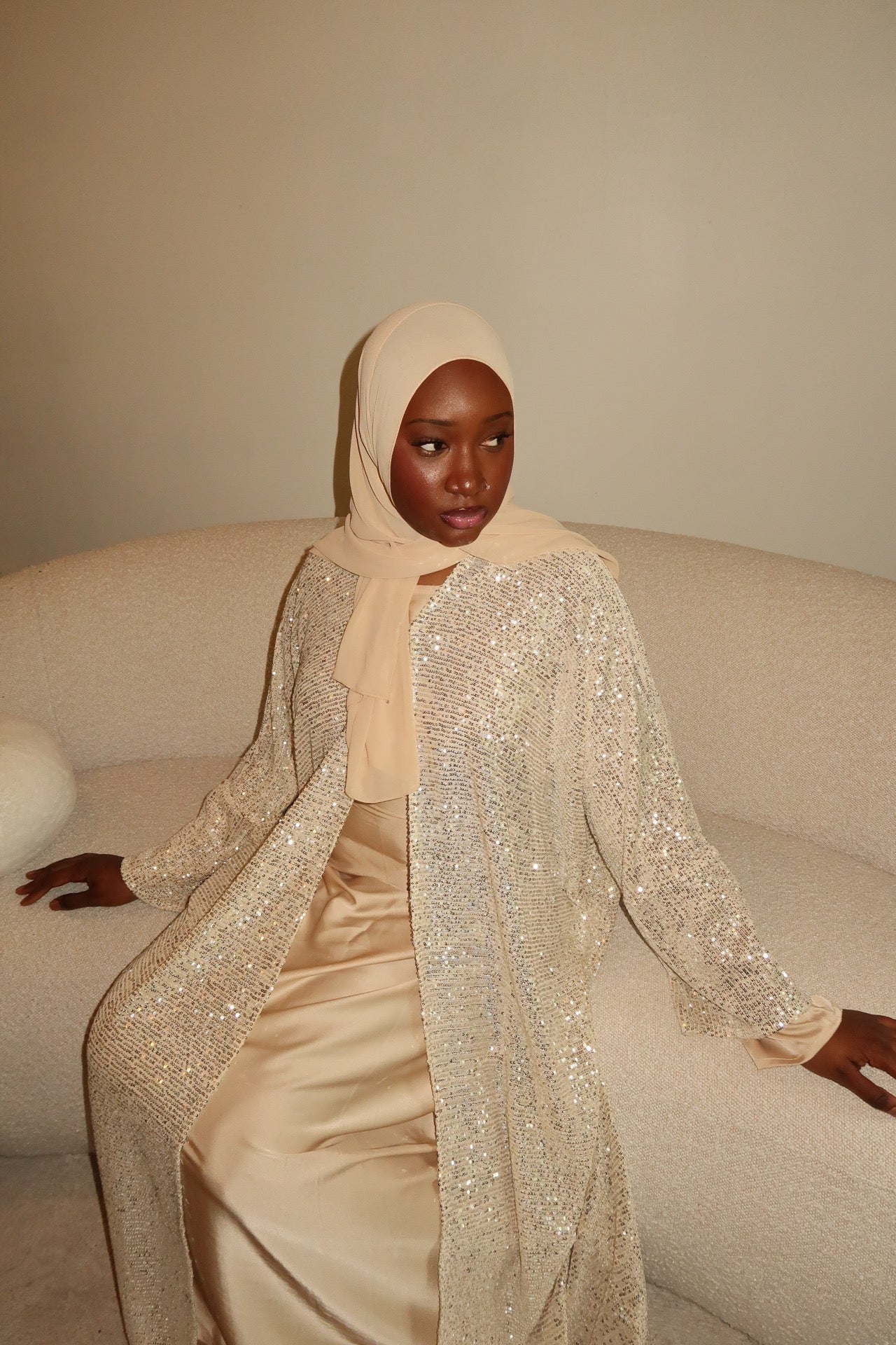 Gold Sequin Abaya